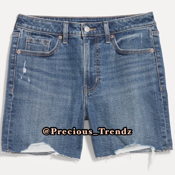 1️⃣1️⃣ Old Navy High-Waisted OG Jean Shorts Plus Size 24 (Medium Wash) - Picture 1 of 5